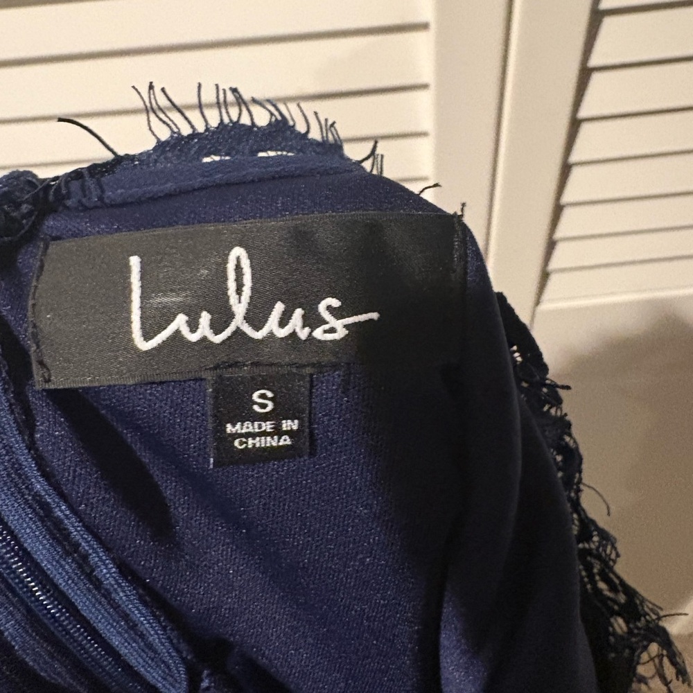 Lulu's Navy Blue Lace Maxi Dress - Picture 4 of 8